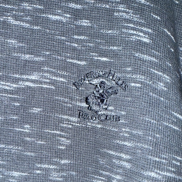 Beverly Hills Polo Club Gray Long Sleeve Henley - Picture 2 of 7